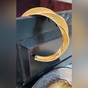 18k Gold Plated Twisted Mesh Cuff